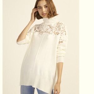 French Connection BNWT Nadia lace sweater